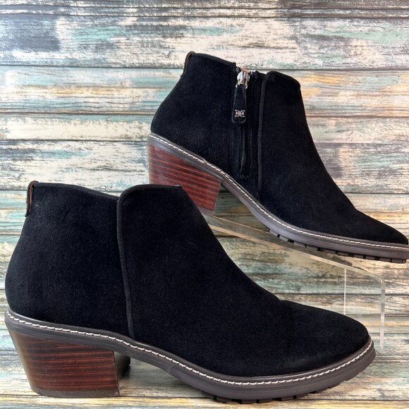 Sam Edelman Shoes - Sam Edelman Boots Womens 9M Pryce Black Suede Ankle Dress Block Heel Zip Comfort